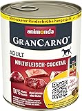 animonda GranCarno Hundefutter, Nassfutter für erwachsene Hunde, verschiedene Sorten 6 x 800 g Multi-Fleischcocktail Mix Multifleisch-Cocktail 800 g (6er Pack)