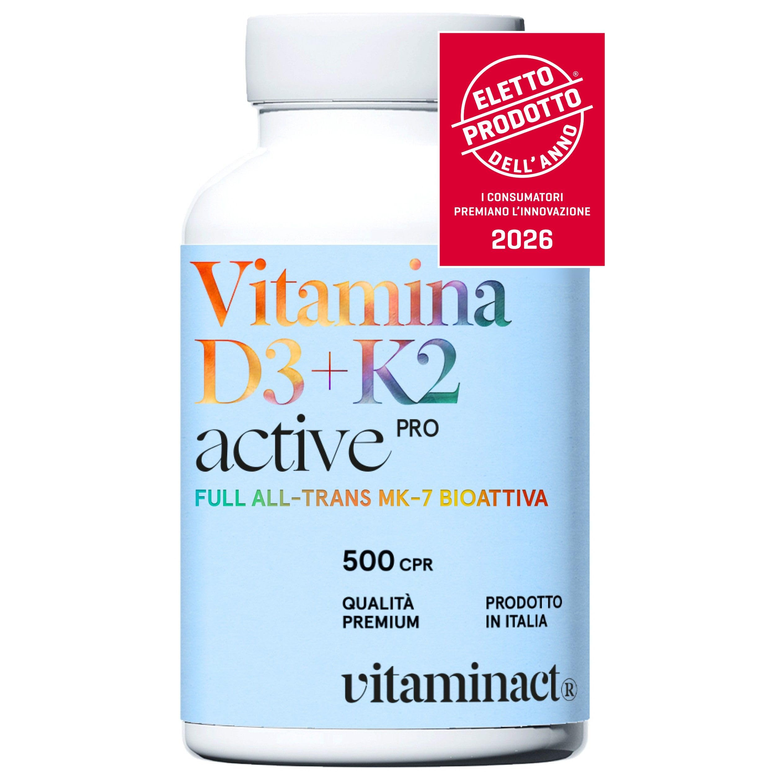Vitamina D3 K2 (Dura 1 anno e 4 mesi) 500 Microcompresse
