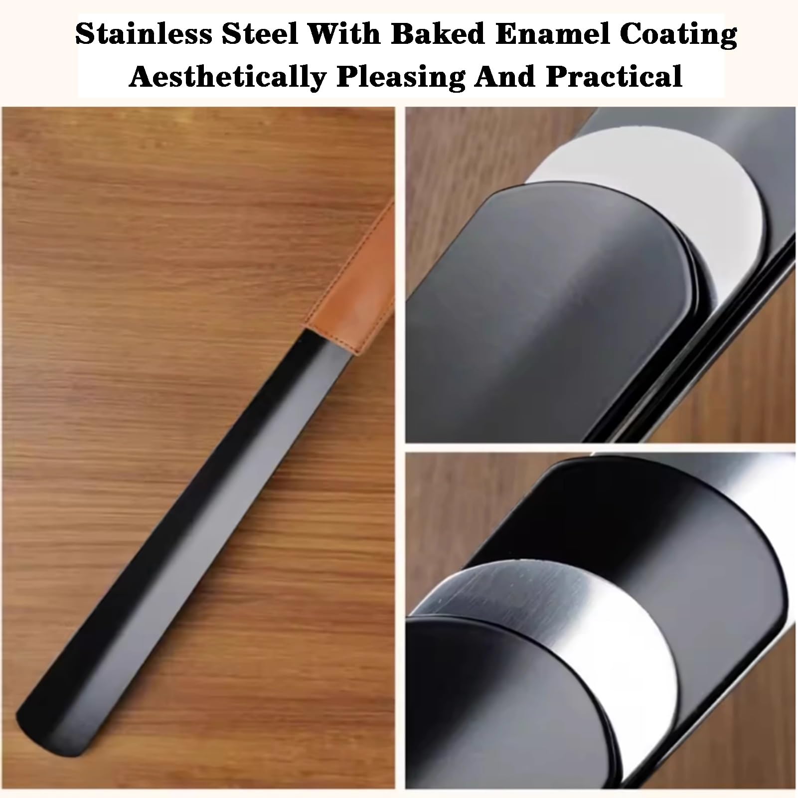 Genérico Calzador De Metal De Viaje Con Mango Largo,Calzador Portátil De Acero Inoxidable De Calidad,para Uso Doméstico De Viaje(Color1,72cm)