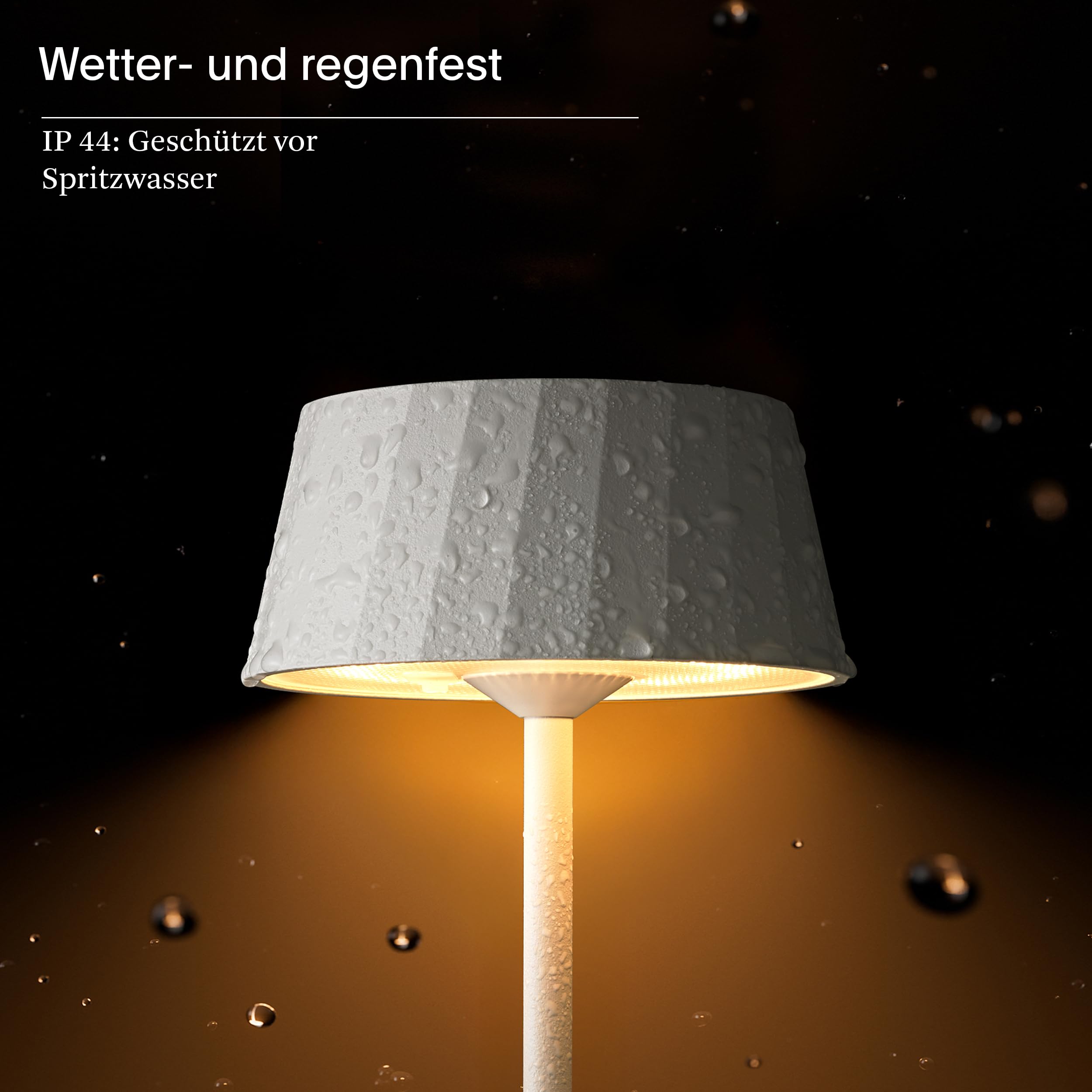 SIGOR Facetta 3er-Set dünenbeige inkl. Ladestation - LED Akku-Tischlampe dimmbar & kabellos mit FlexMood (2200K/2700K), bis 12h Leuchtdauer, USB-C Ladefunktion, IP44 Outdoor & Indoor