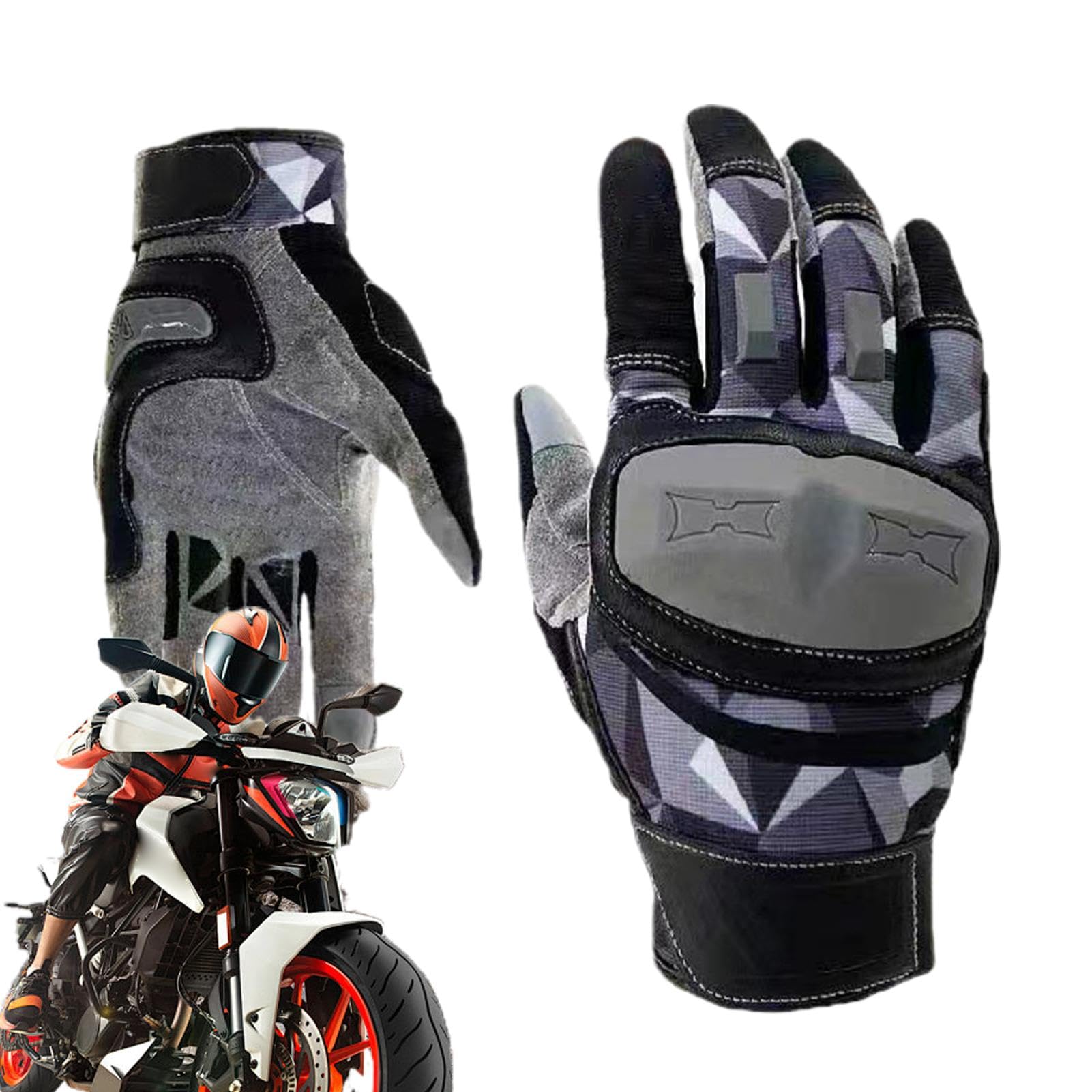 Rękawice motocyklowe, rękawiczki rowerowe, rękawice motocyklowe, pełne palce, rękawice motocrossowe, antypoślizgowe rękawiczki do jazdy na rowerze z ekranem dotykowym, do biegania i jazdy