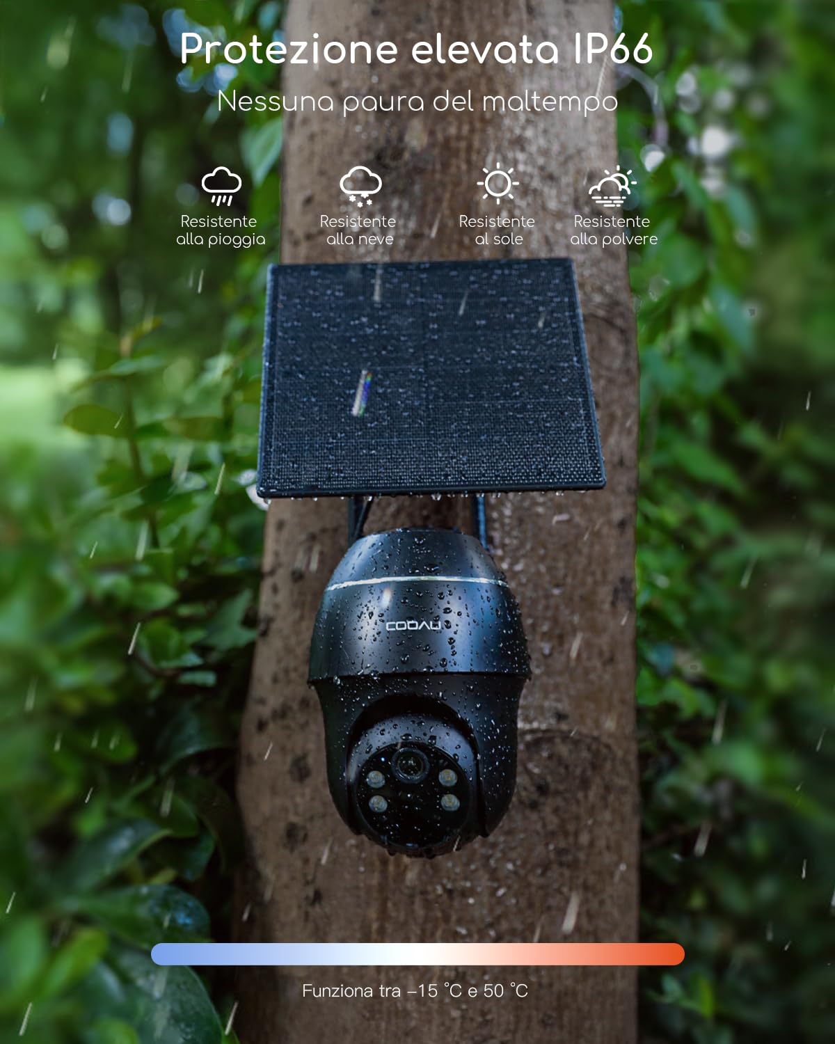 COOAU 24/7 AOV 4G 2K Telecamera con Sim 4g da Esterno con Pannello Solare | 8W Pannello Solare, Rilevamento AI, PTZ, Rilevamento AI, Tracking AI, Visione Notturna 20 Metri, Scheda eSIM Inclusa