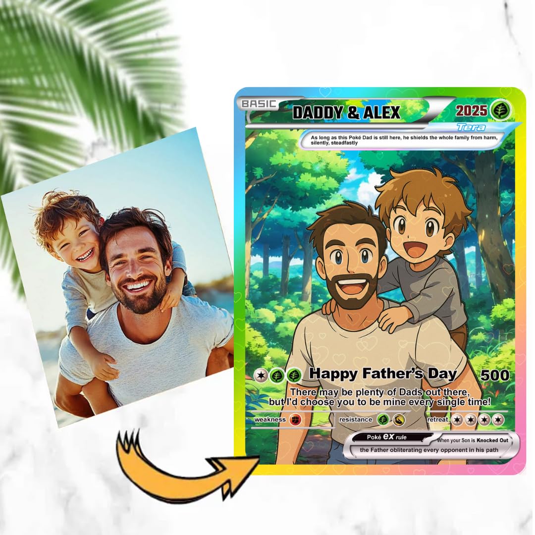 Nestura Custom Poke Cards for Fathers | Personalized Poke Card Custom Gift for Dad | 3D Daddy Poke Custom Cards, | Perfect Keepsake