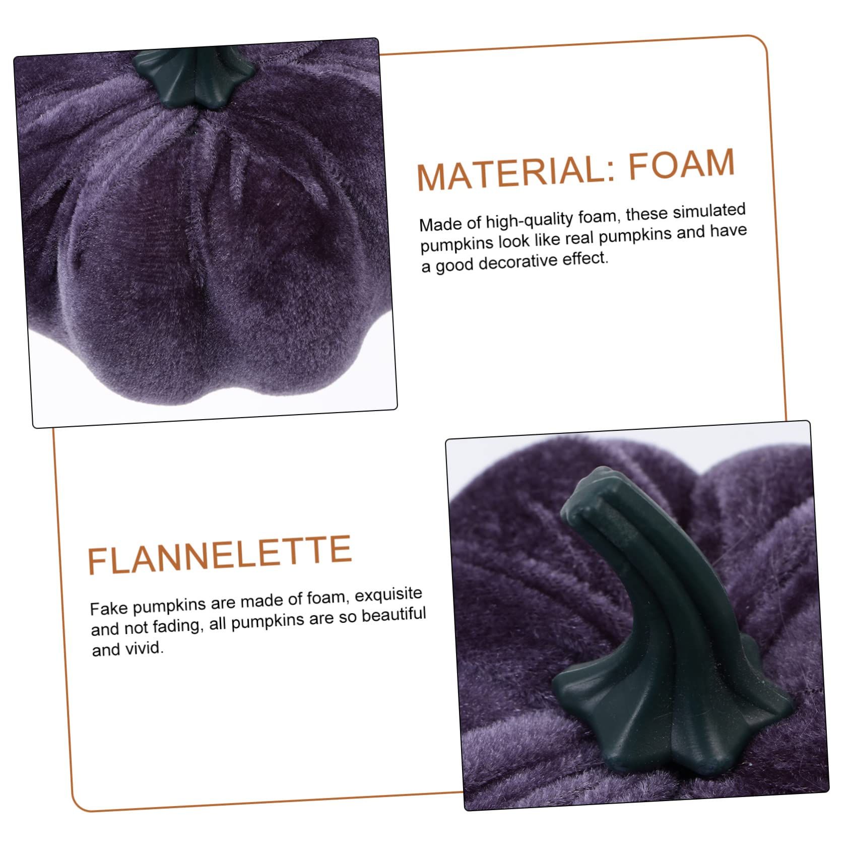STOBOK 2 Set Di Zucche Finte Realistiche Ornamenti Di Per Halloween Per Casa Ufficio Materiale Robusto 5 Pezzi * 2