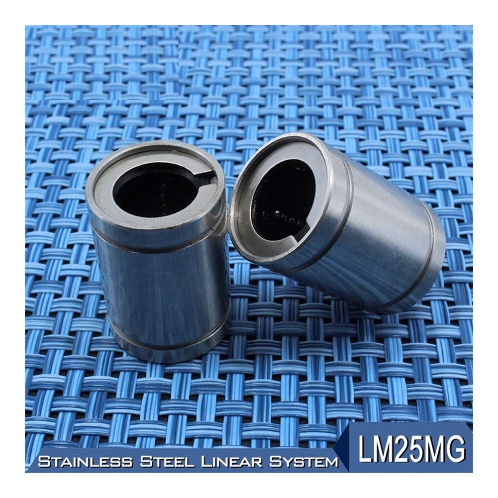 JIYAMI'EN EL 1 PC LM25MG Linearkugellager 25MM LMS25 MG 25x40x59mm Edelstahl-Resin-Retainer Kugelbuchse LMS25UU Wellenlager