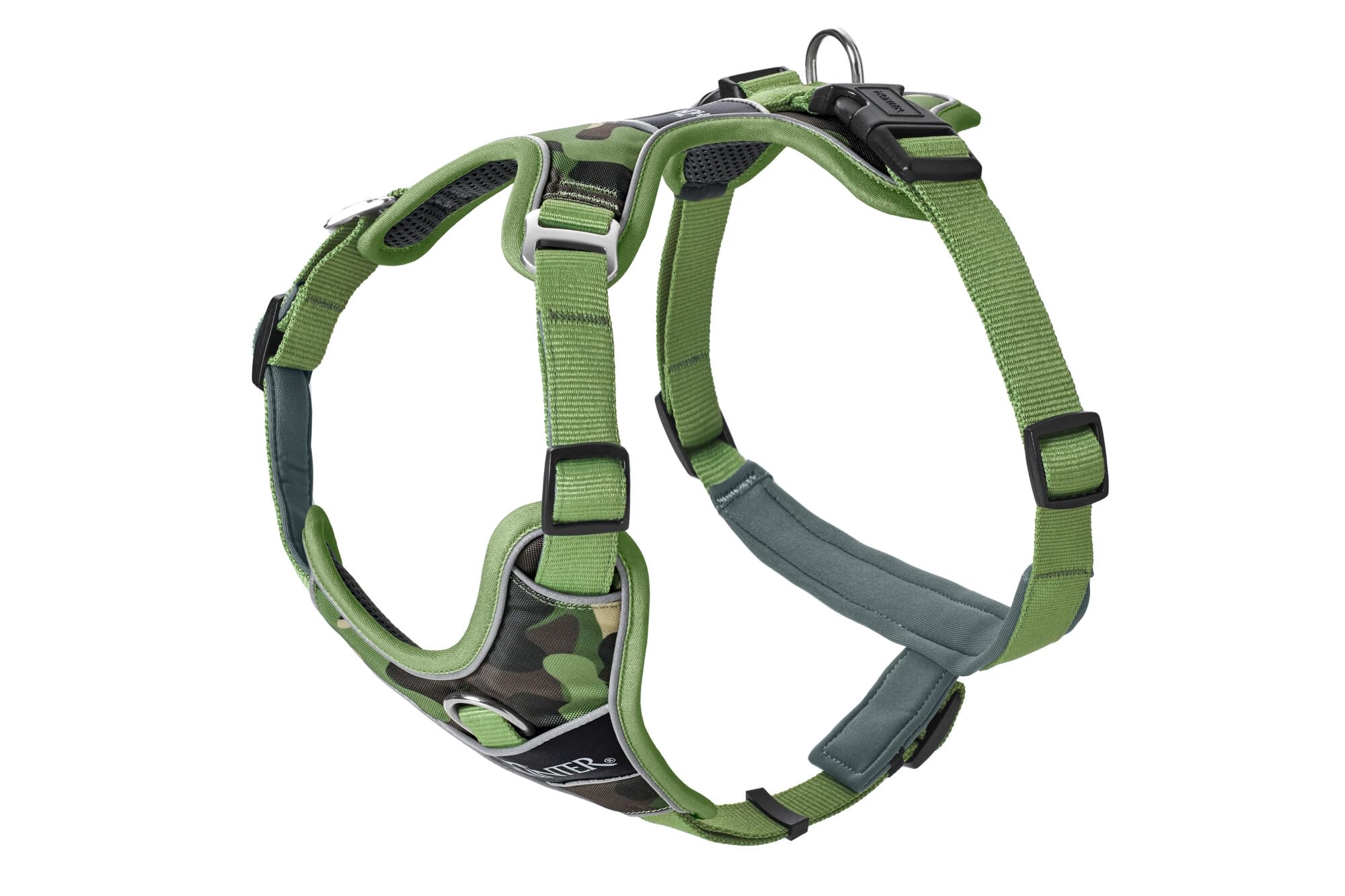 HUNTER Girl's Geschirr Divo Camouflage Farbe Grün, Größe L-XL Dog Harness, Green, 35.5 EU