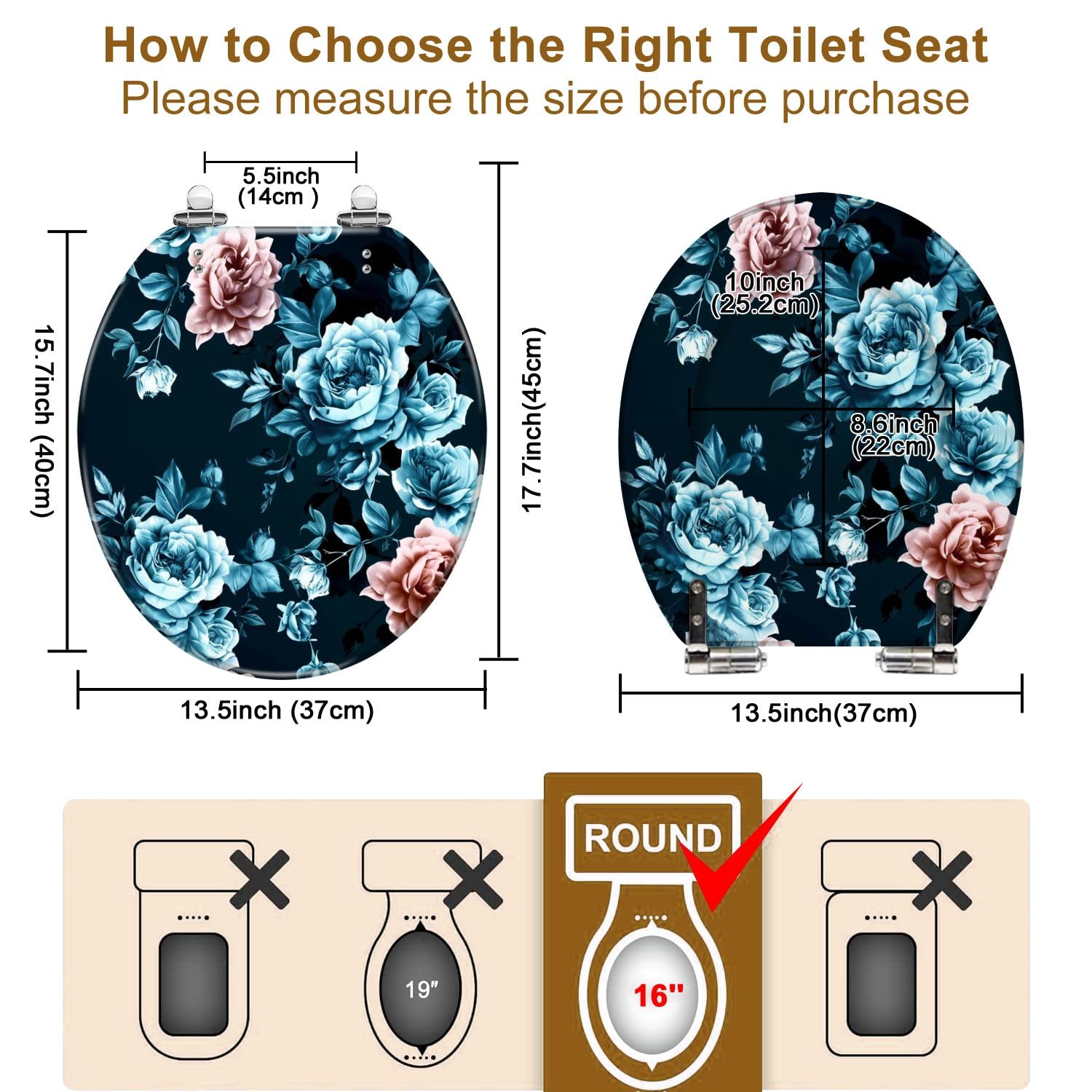 Sedile WC in resina YumkHome con chiusura ammortizzata e sgancio rapido per