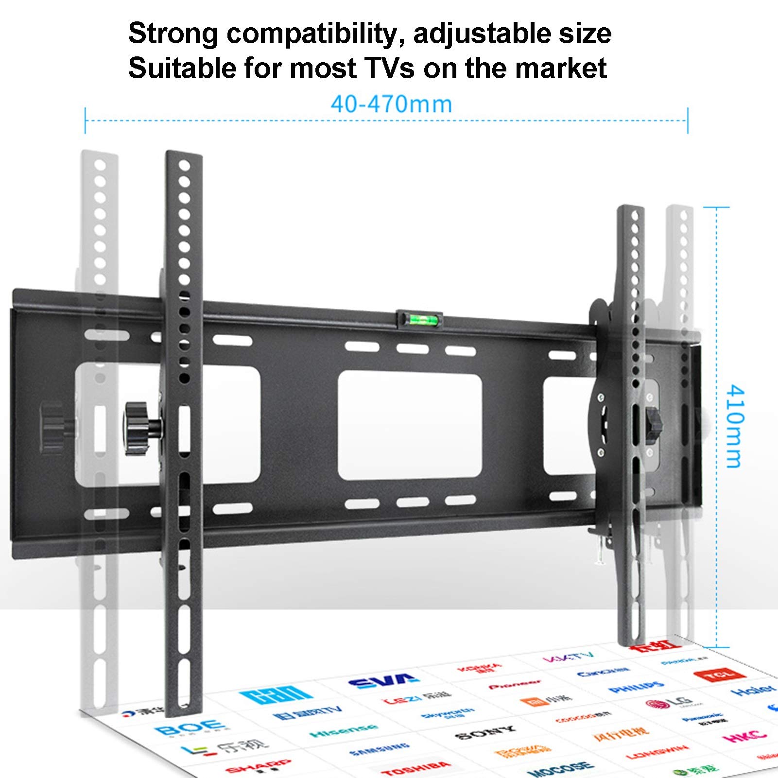 LIU- Soporte de Pared inclinable de televisión, por 32-75 Pulgadas de Montaje en Pared Universal TV, Máximo VESA 400x400mm de Soporte de Carga 50 Kg