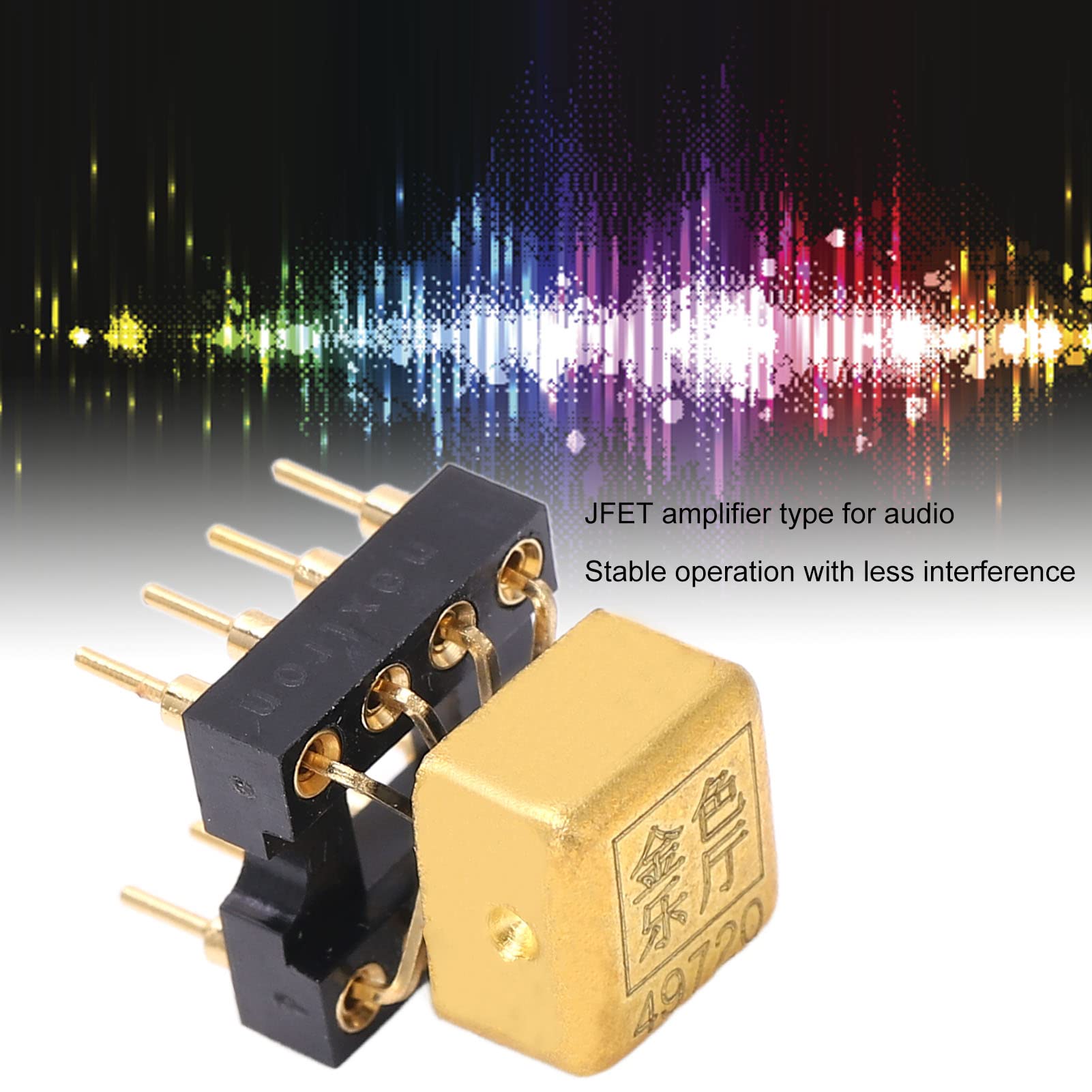 Chrees Module D'ampli Double Op HiFi 49720 avec une efficacité de Conversion élevée, Idéal pour les équipements de Mise à Niveau Audiophiles, adapté aux Tests de Circuits Audio