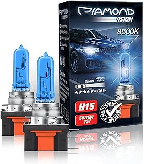 2x H15 12V 55/15W Diamond Vision Xenon Look Effekt Halogen Lampen Birnen Licht Optik Super White 8500k Abblendlicht Fernli...