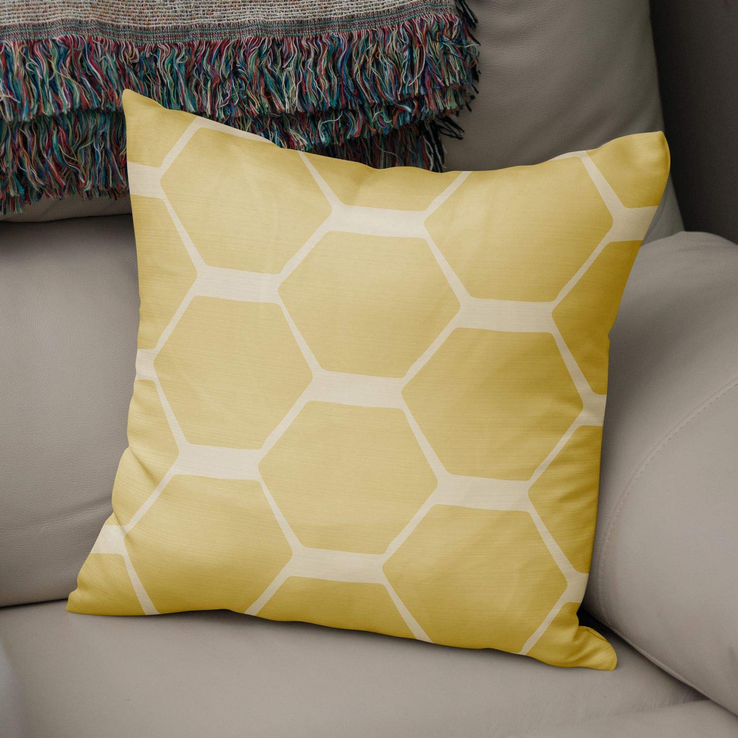 BonaMaison Federa Per Cuscino 43x43 Cm - Cotone Con Pattern Casuale, Copricuscino Per Divano E Camera Da Letto - 3
