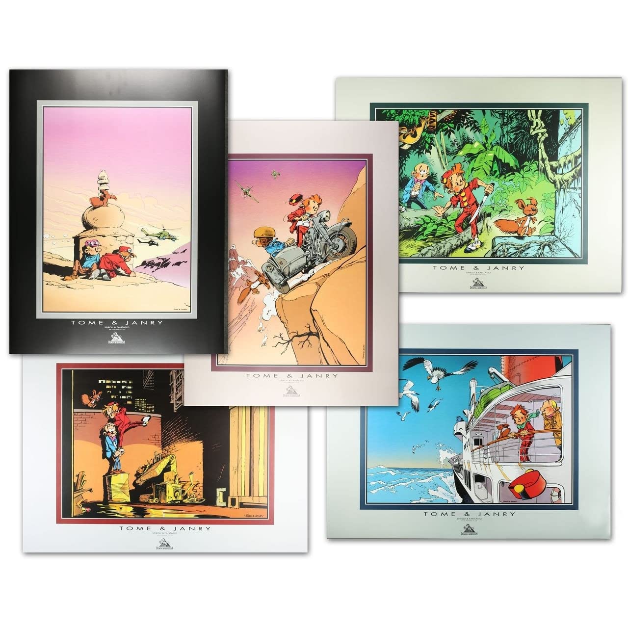 Posters Spirou et Fantasio Tome & Janry 80x60cm, idée cadeau Démons & Merveilles