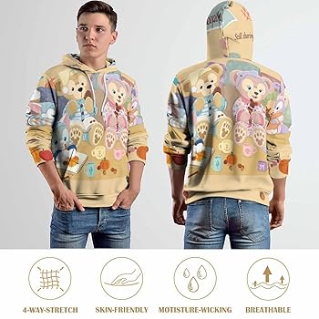 Amazon.co.jp: [CONVOW] パーカー メンズ ダッフィーフレンズ