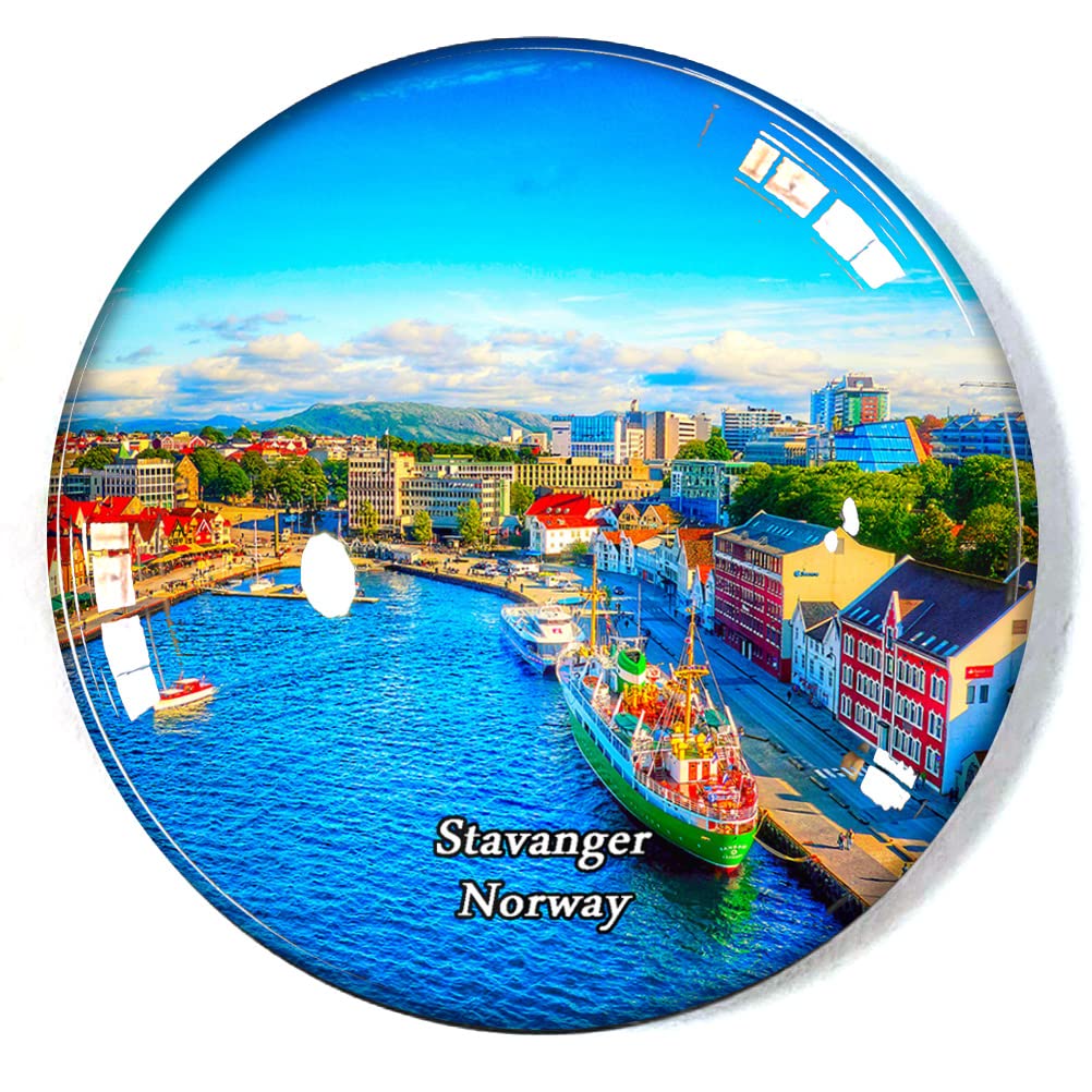 Norway-Bl3831 Stavanger Norway Fridge Magnet Refrigerator Freezer Magnet Souvenir Decoration Magnet Sticker Glass Crafts