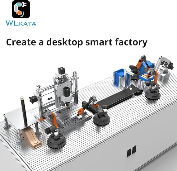 wlkata Mirobot 6 Axis Robot Mini Programmable Gripper Arm Lightweight Educational Desktop Robotic Arm 6DoF for K12 or 3D Printer