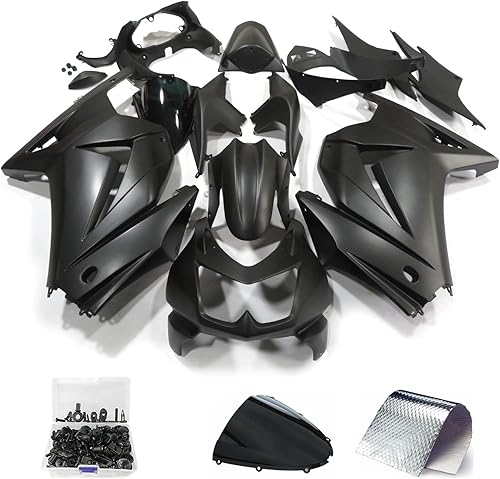 ZXMT Kit de carenado de motocicleta Carrocería negro mate para Kawasaki Ninja 250R EX250 2008 2009 2010 2011 2012 (Piezaskit 15) disponible en Yaxa Venezuela