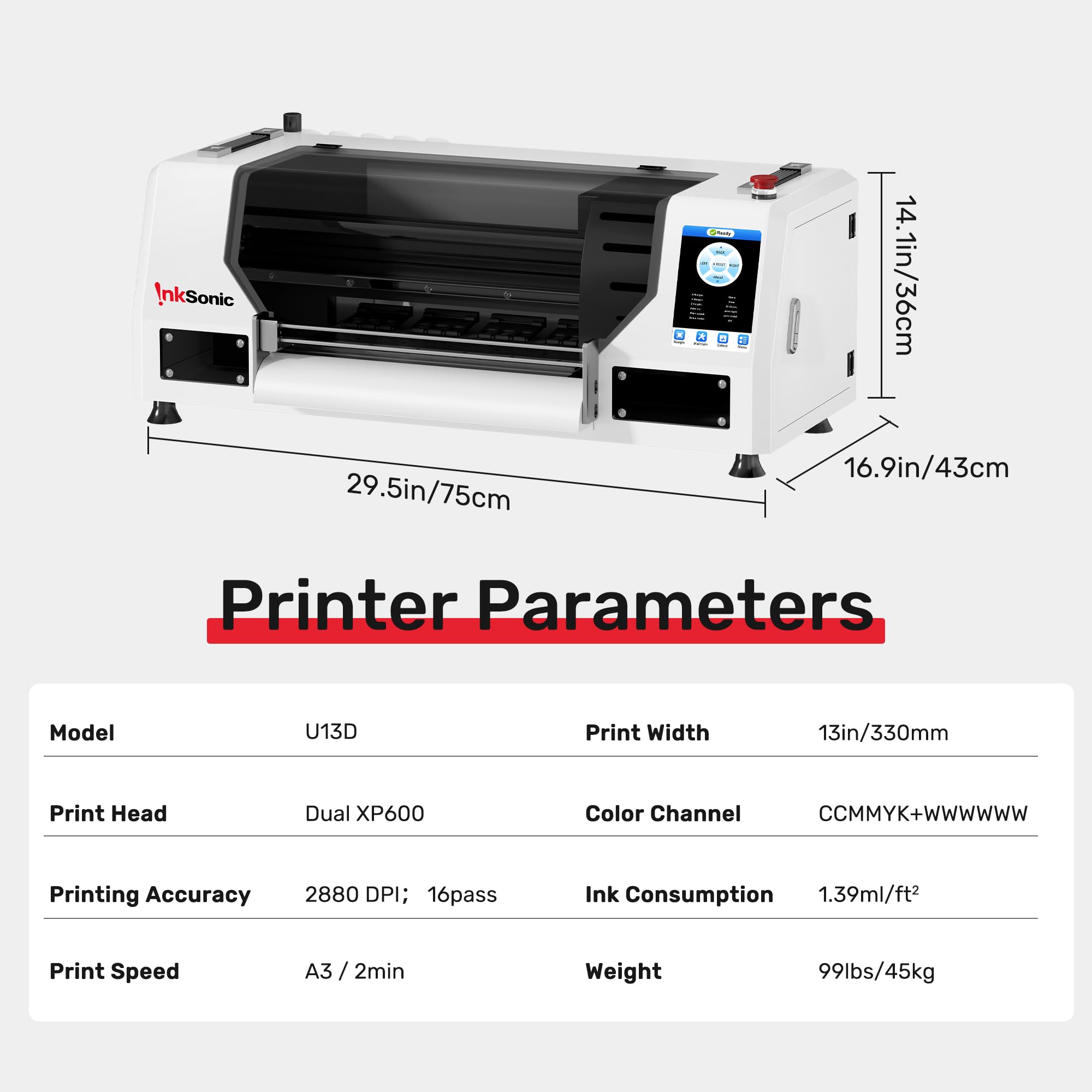 Amazon.com : InkSonic Dual XP600 DTF Printer Bundles, 2 Heads