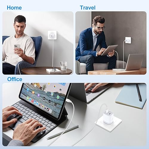 Miniatura 6 de Cable USB tipo C Samsung de 6 pies para OnePlus 11R1110 ProNord N300, 1 paquete de 100 W 5A USB C a USB C cable de carga rápida de nailon trenzado