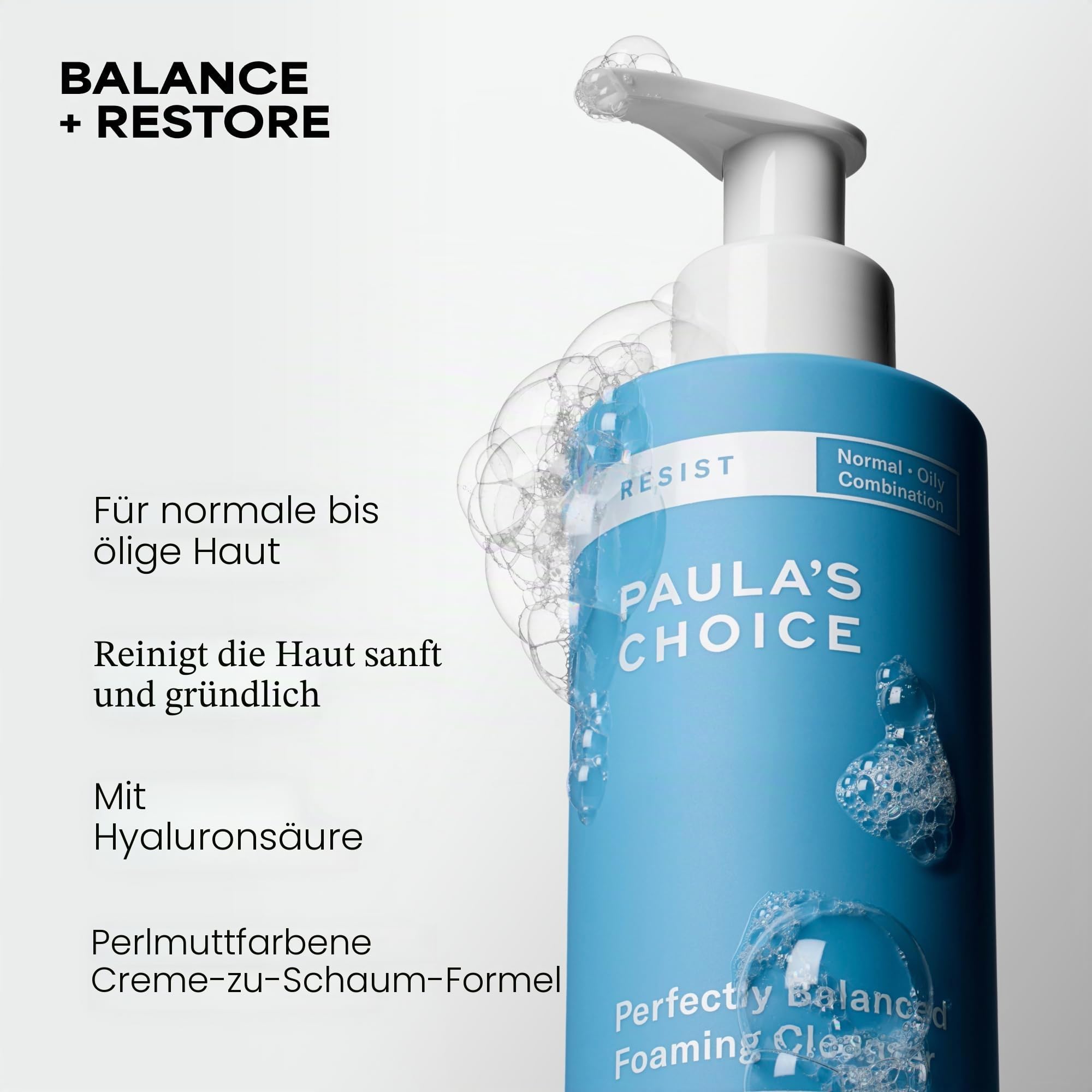 Paula'S Choice Anti-Aging Moisturizing Foaming Cleaner für Mischhaut und fettige Haut 190ml Weiß