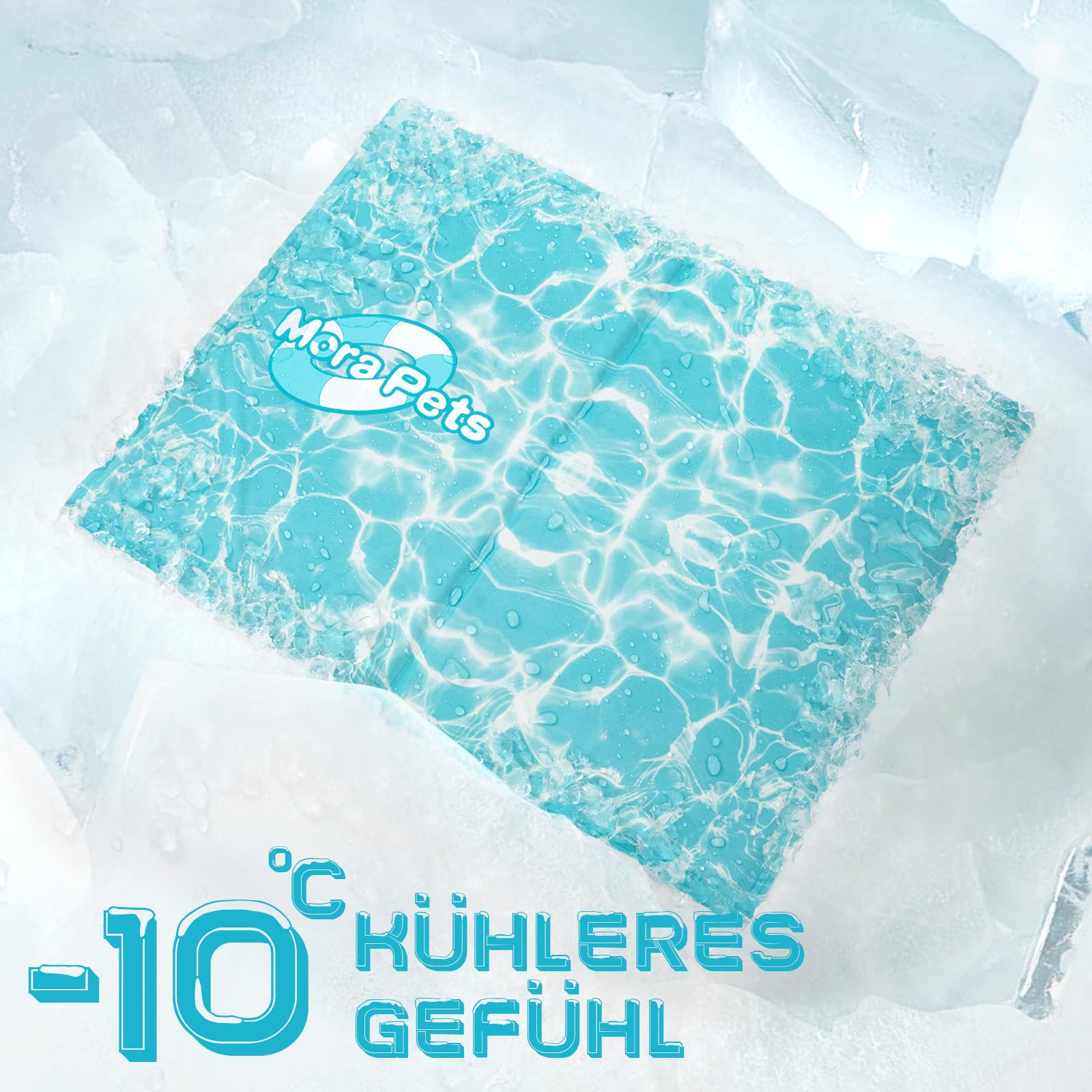 Pawtasy Kühlmatte Hund, Kühldecke für Hunde und Katzen, Kühlkissen mit Ungiftiges Gel, Hundekühlmatte Selbstkühlend für Große Mittelgroße Haustiere, Kühlende Hundematte - XL 100 x 60 cm