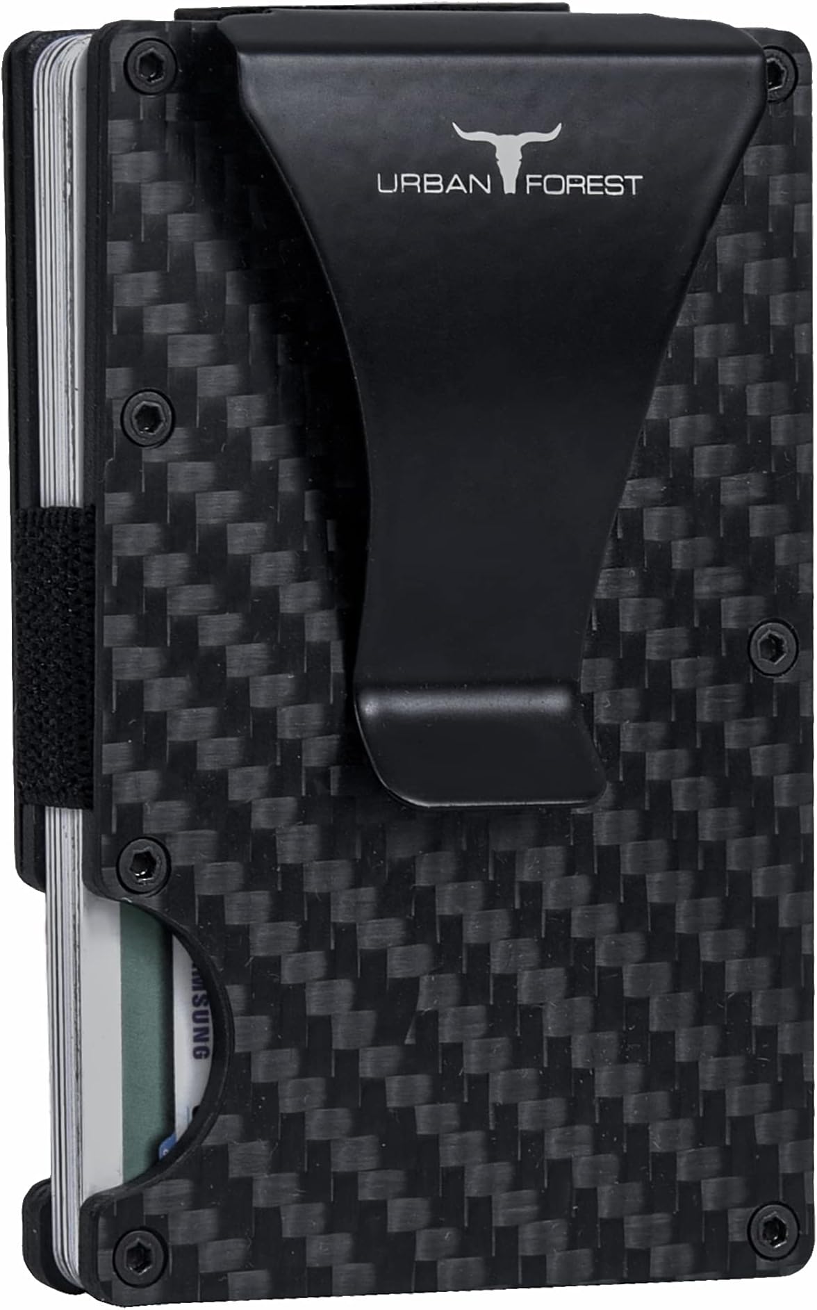 Asher Metal Card Holder for Men & Women, Black, rfid wallet