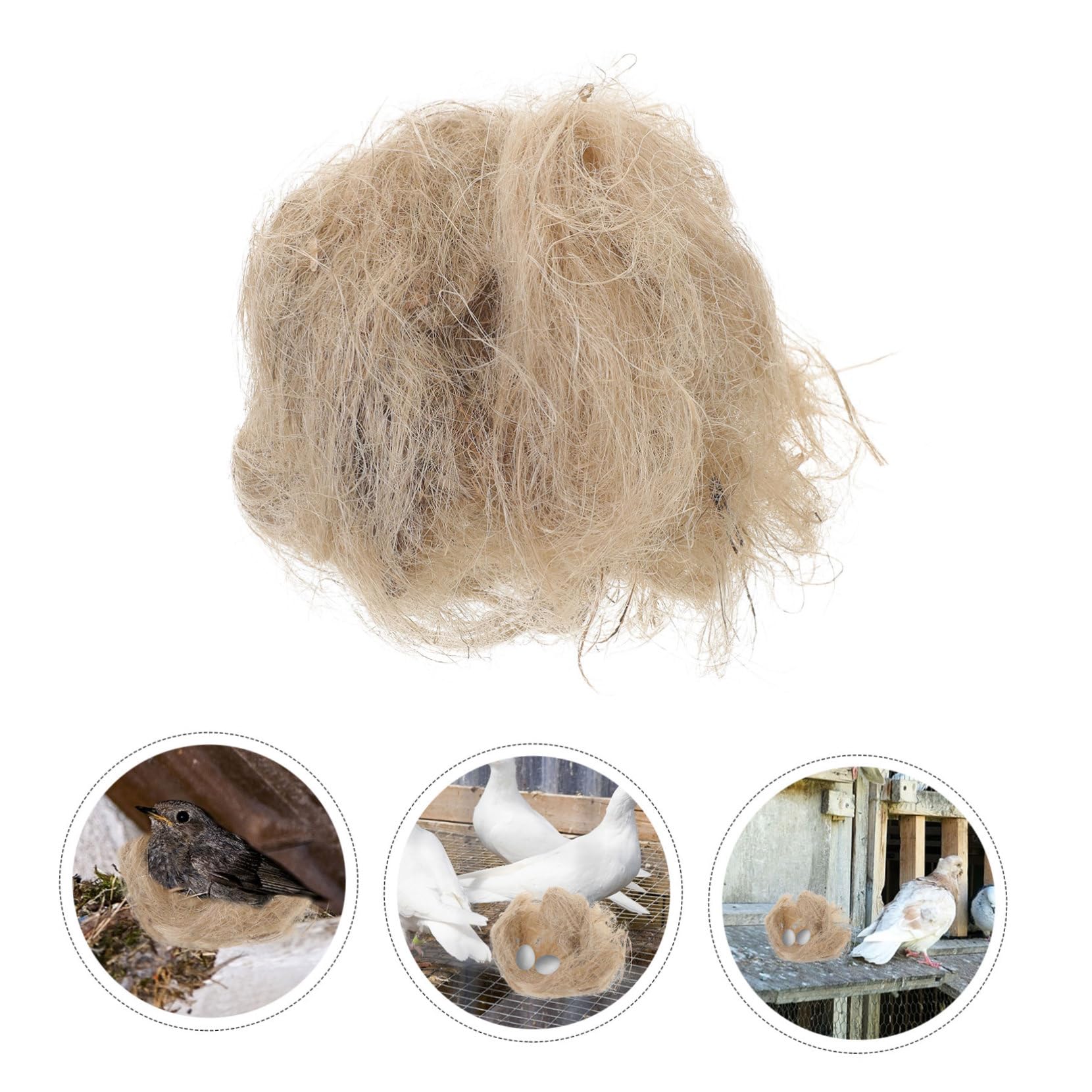 HOLIDYOYO Bird Nesting Tools Comfortable Nest Pad Jute Silk Mat for Canary Parrot Finch