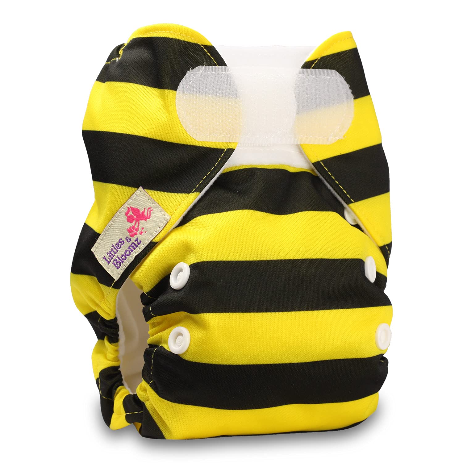 Littles & Bloomz, Pocket Diaper with 2 Newborn Microfibre Inserts - Newborn & Premature Reusable Cloth Nappy - Design 13