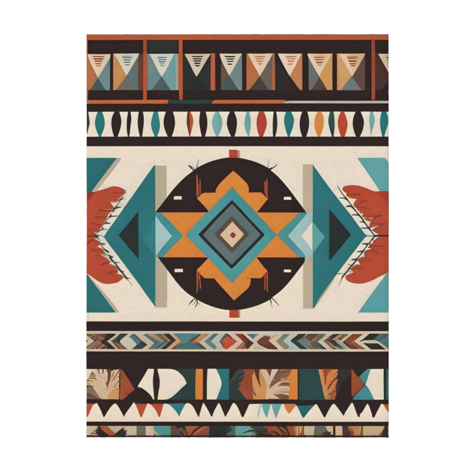 Couverture chaude amérindienne 152x203 cm idéale pour soirées canapé