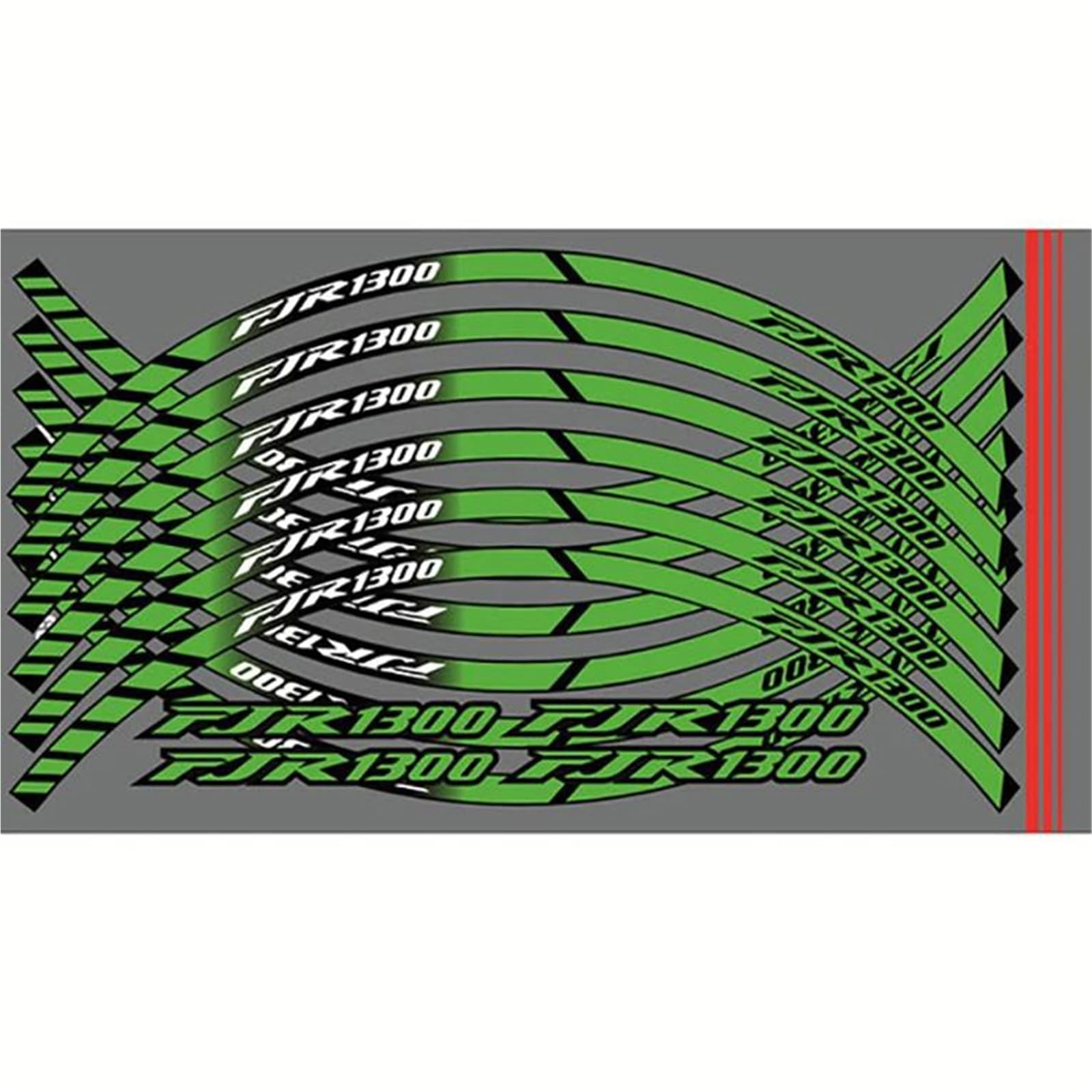 Jganrf Style 5 Motorcycle Wheel Rim Stickers Stripes Reflective Waterproof Tire Front Rear Decal For Fjr 1300 Fjr1300