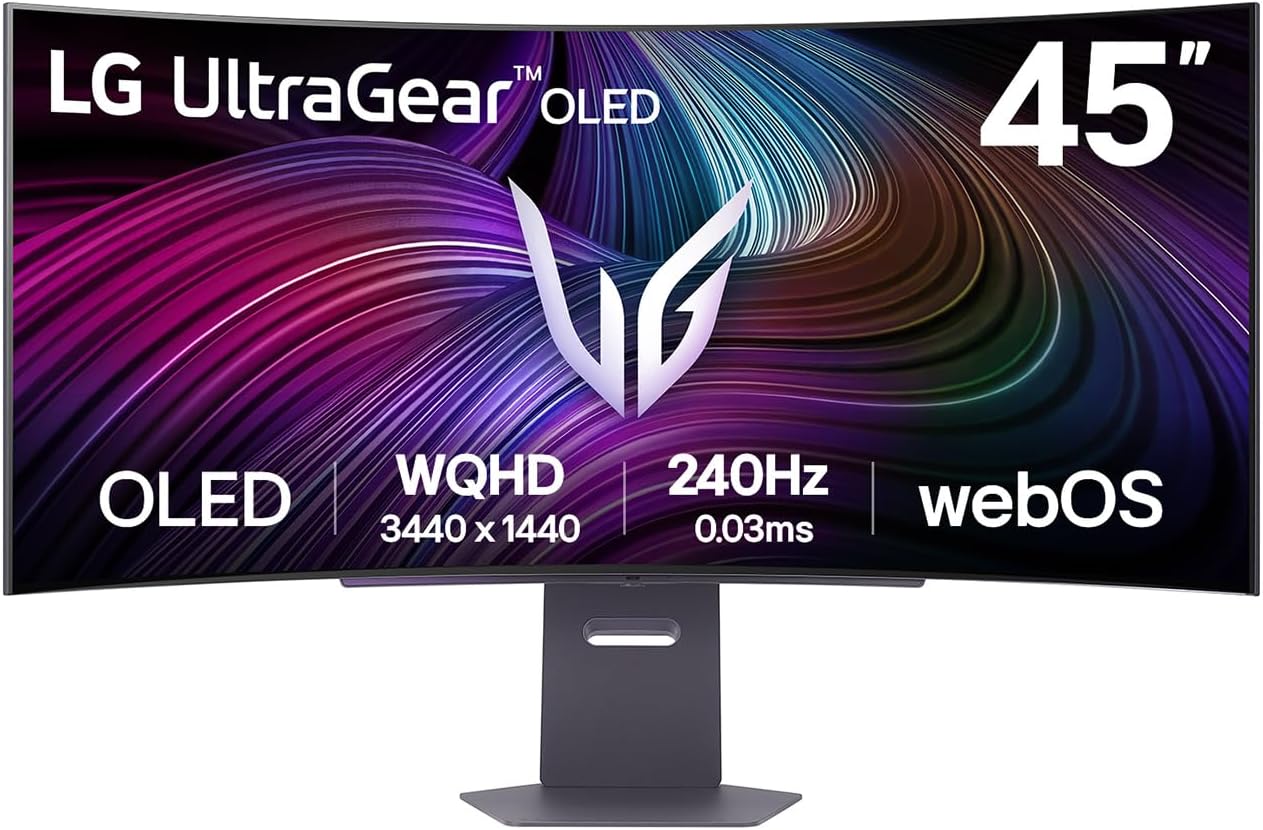 Ultragear™ 45GX90SA 45-inch OLED 240Hz 0.03ms WQHD Curved Smart Gaming Monitor webOS(Xbox, Netflix Built in) / USB-C PD 65W / HDMI 2.1 / NVIDIA® G-SYNC® / AMD FreeSync™ Premium