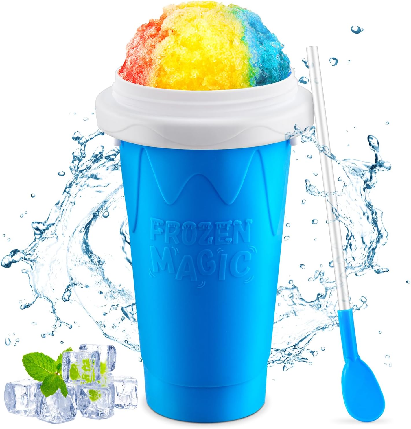 Slushy Cup, Blue Magical Frozen Slushy Maker Cup Quick