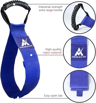 4 Pcs Heavy Duty Blue Polypropylene Pool Vacuum Hose Storage Holder with Carrying Handle, Perfect for Garden Hose, Pool Hose, Garage Tool etc.