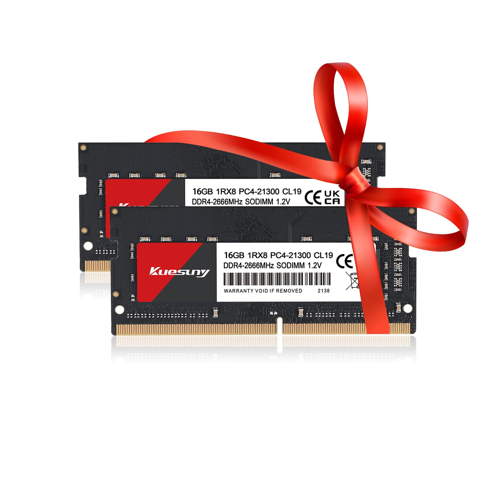 Kuesuny Ram DDR4 32GB Kit Memoria para Laptop, 2x16GB DDR4 2666MHz