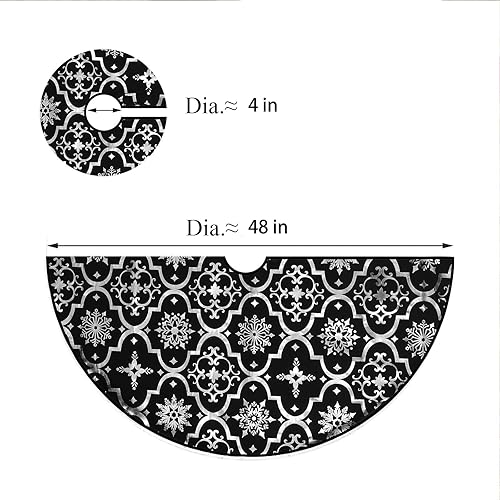 Miniatura 3 de Adorno de falda de árbol grande de 36 pulgadas, decoración única de Navidad con texto en inglés Happy Halloween, decoración única, manta de Navidad