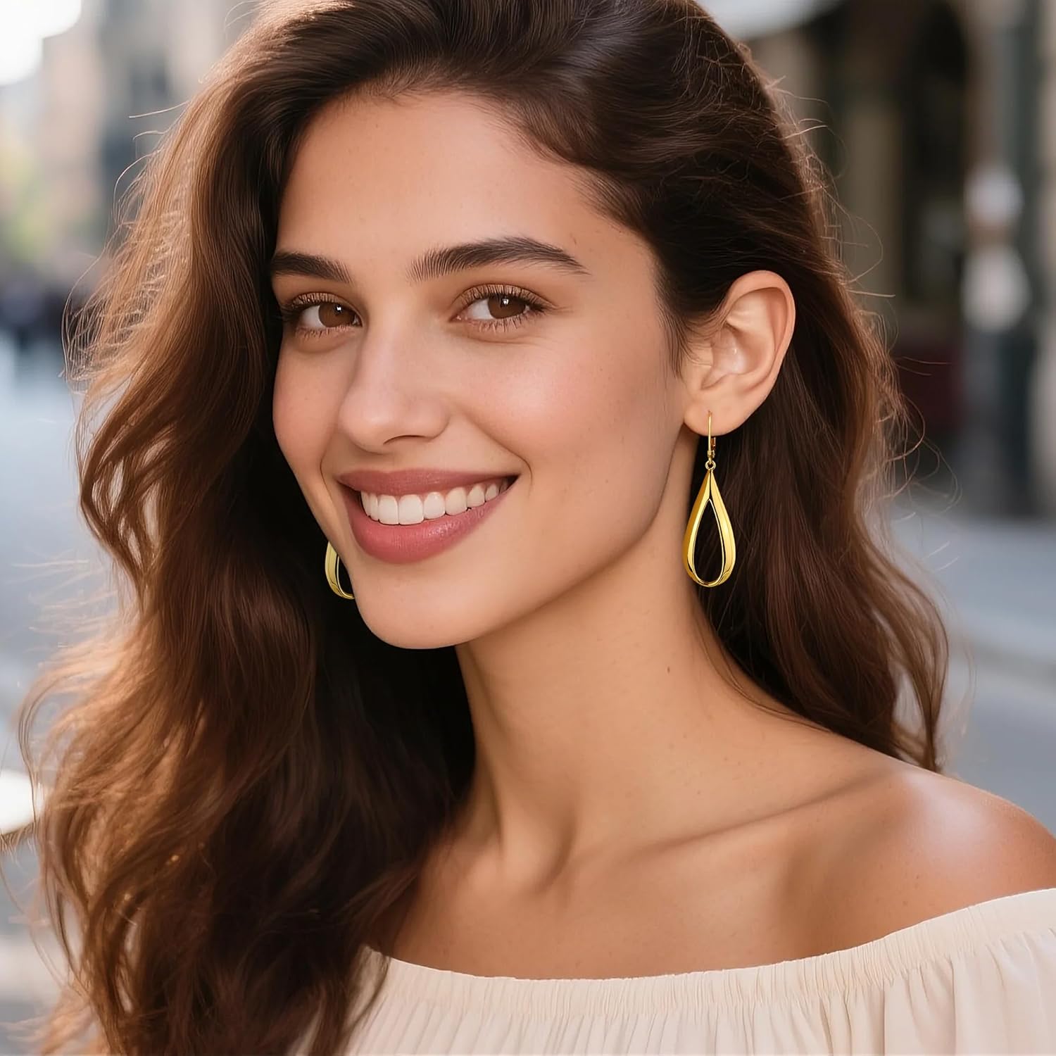 925 Sterling Silver Dangle Earrings Hypoallergenic Leverback 14K Gold Plated Dangle Teardrop Earrings for Women, ALEXCRAFT Silver Teardrop Earring Drop Dangling Dangly Earings - Image 7