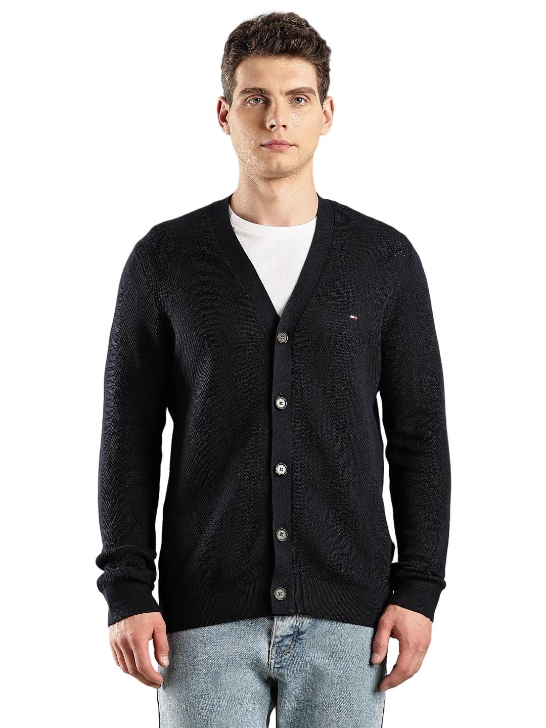 tommy hilfiger Solid Regular-Fit Cotton Cardigan-picture-32