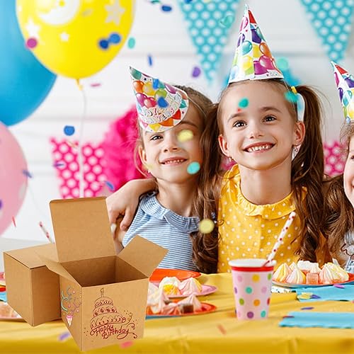 Miniatura 7 de Paquete de 100 cajas de regalo con tapas para regalos, cajas de regalo pequeñas de 4 x 4 x 4 pulgadas, cajas de regalo a granel, cajas de papel de