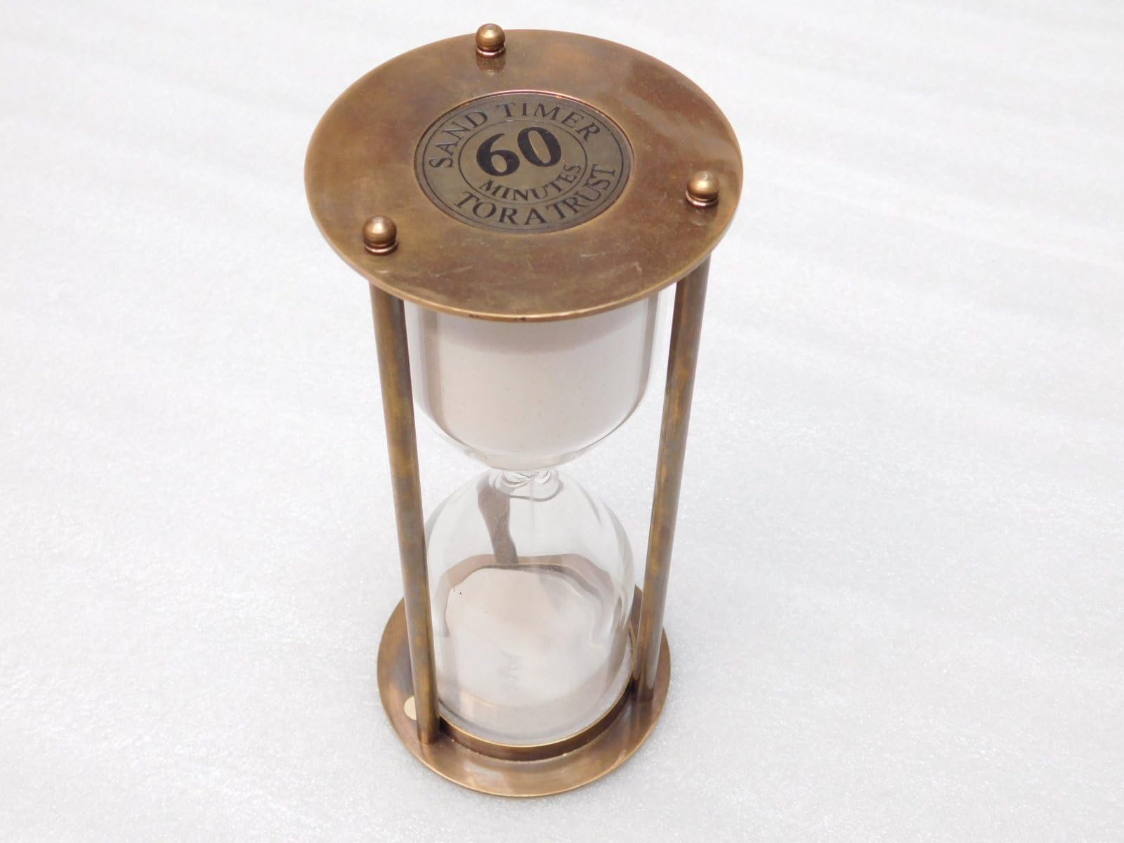 Marine Nauticals Brass Antique Sand Timer Vintage Replica Item Maritime Nautical Vintage Item 60 min Hand Made Brass Sand Timer
