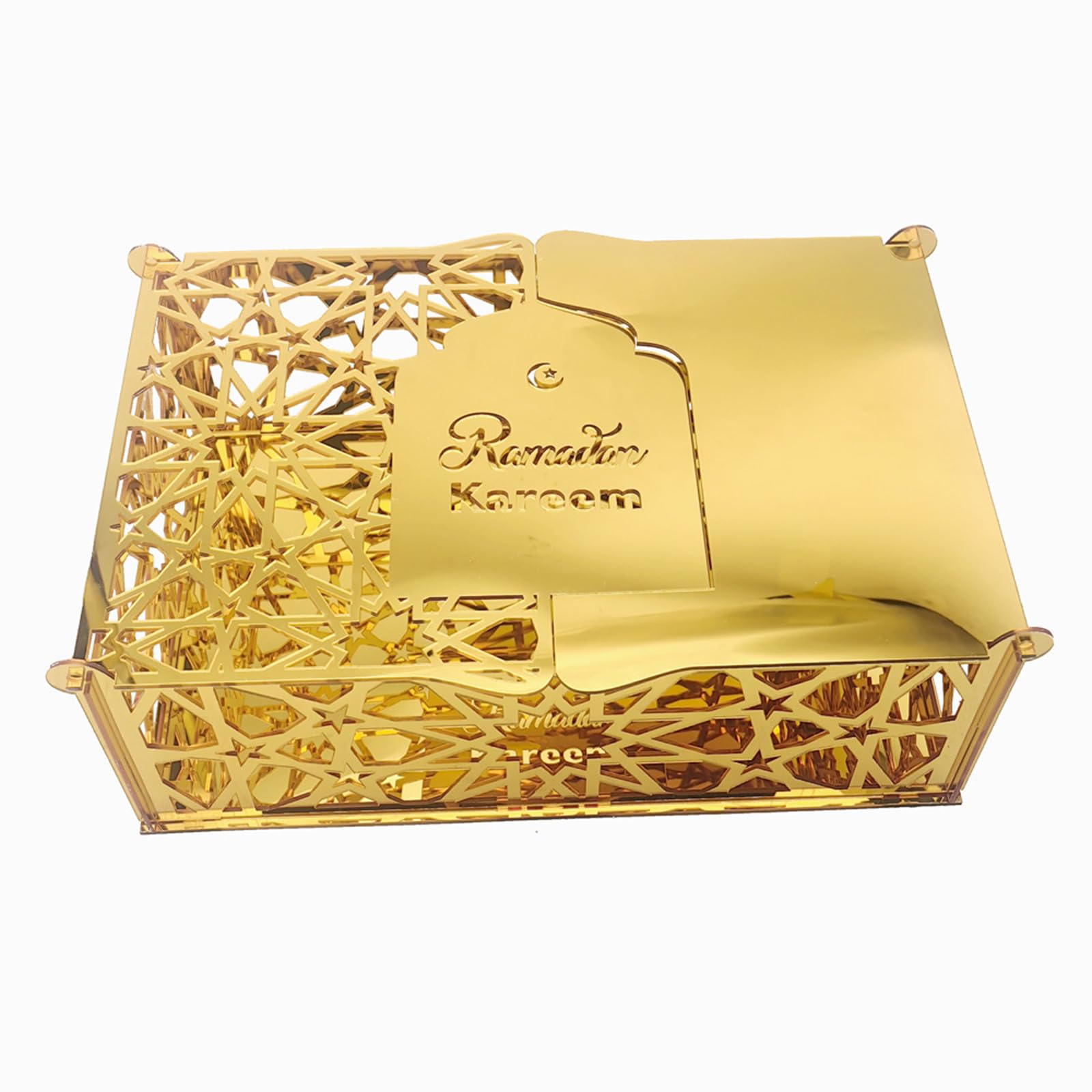 Tsophreniq Eid Candy Storage Box Ornament Multi Compartment Biscuit Cookie Holder for Easy Organization and Cleaning Eid Candy Storage Box