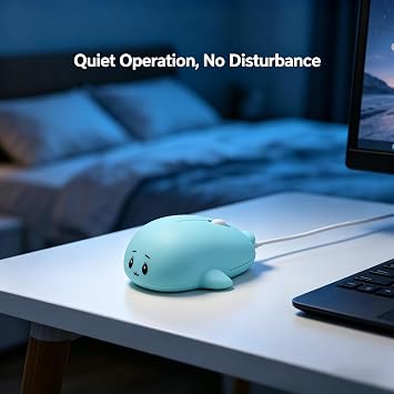 ノベルティ ドルフィン Usb 有線マウス 静音人間工学デザイン 動物の形 クリエイティブマウス ノートパソコン Pc オフィス 自宅用 ブルー
