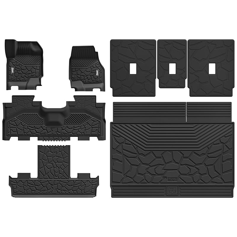 Tapetes automotivos 3W para Ford Expedition Max 7 lugares 2025–2026, conjunto completo em TPE