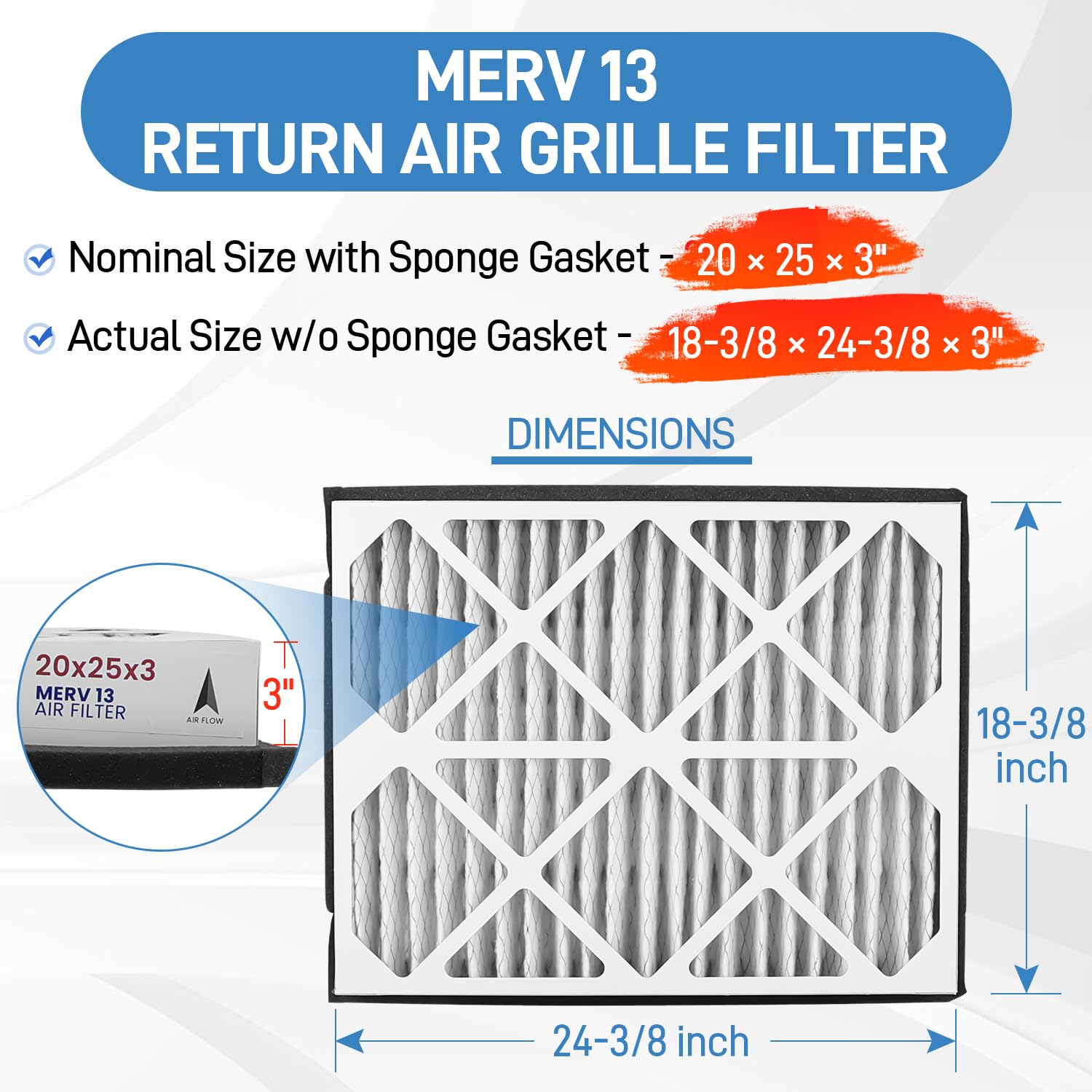 Zephyr VGF Air Filters - MERV 13, 2 Pack -2