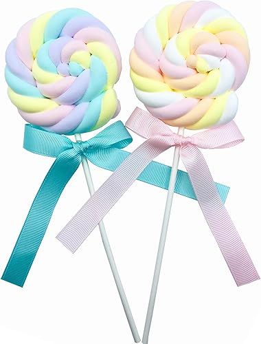 Caramelos falsos grandes, accesorios de simulación de malvavisco, piruleta, caramelo falso, accesorios de fotografía para niños, decoración de mesa