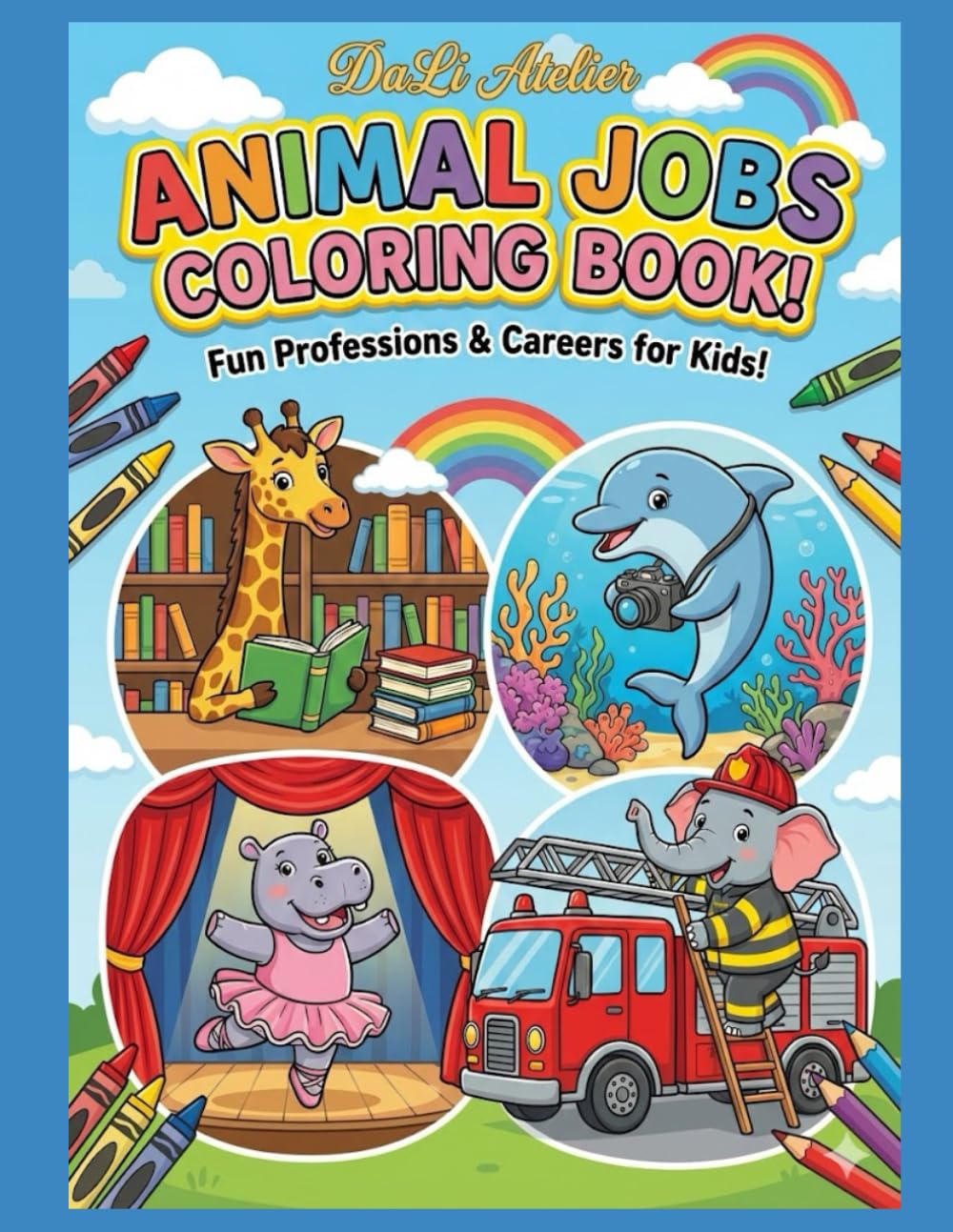 Animal Jobs Coloring Book for Kids: Cute Animals in Fun Professions | Creative and Educational Coloring Pages for Children