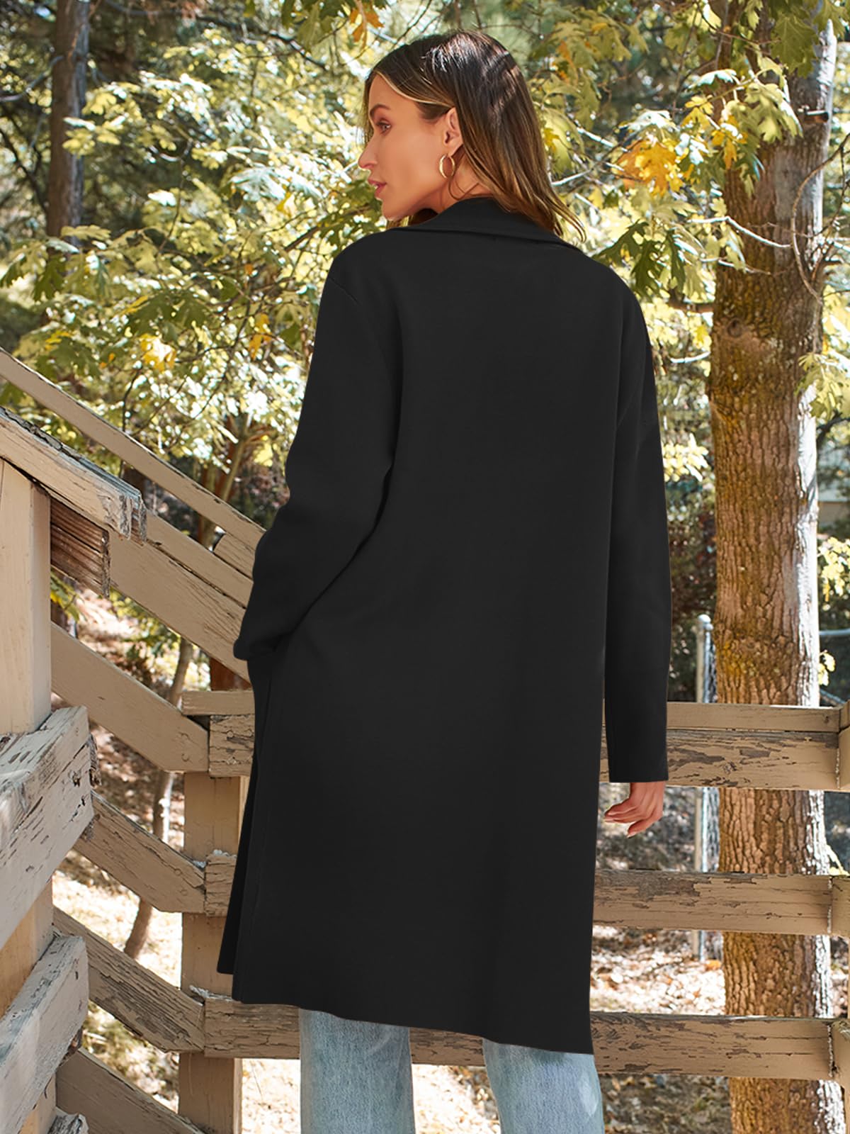 LILLUSORY Langer, eleganter Damen-Cardigan, Pullover, Übergröße, gemütlich, Outfit, 2025, Date, Nacht, Winter, Trenchcoats