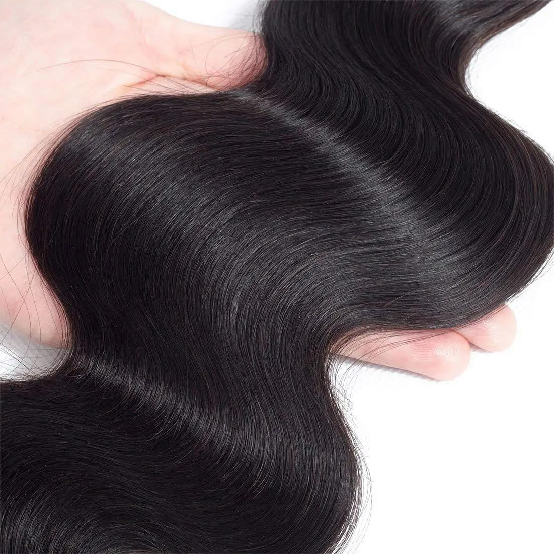 Human Hair Bundles Body Wave Bundles Human Hair Extensions 10A Brazilian Virgin Body Wave Human Hair 3 Bundles Natural Color 26 28 30 Inch