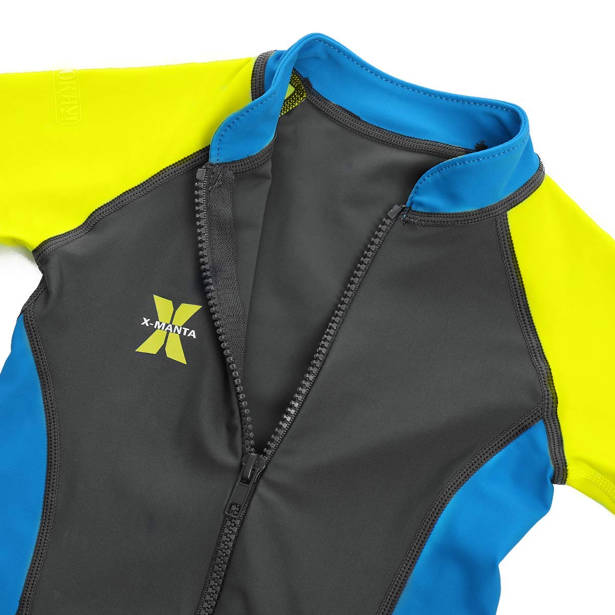 IMEKIS Traje de baño infantil para niña y niño, traje de neopreno de manga larga, traje de baño, surf, buceo, retención del calor, protección UV, UPF 50+, traje de baño para deportes acuáticos de 2 a