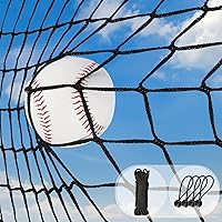 Storgem Heavy Duty Baseball Softball Backstop Net - Knotless Sports Netting for Backyard, Garage, Practice Field