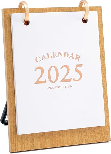 Calendario de escritorio 2022-2023  Calendario de escritorio plegable de pie para uso hasta diciembre de 2023, calendario mensual de madera