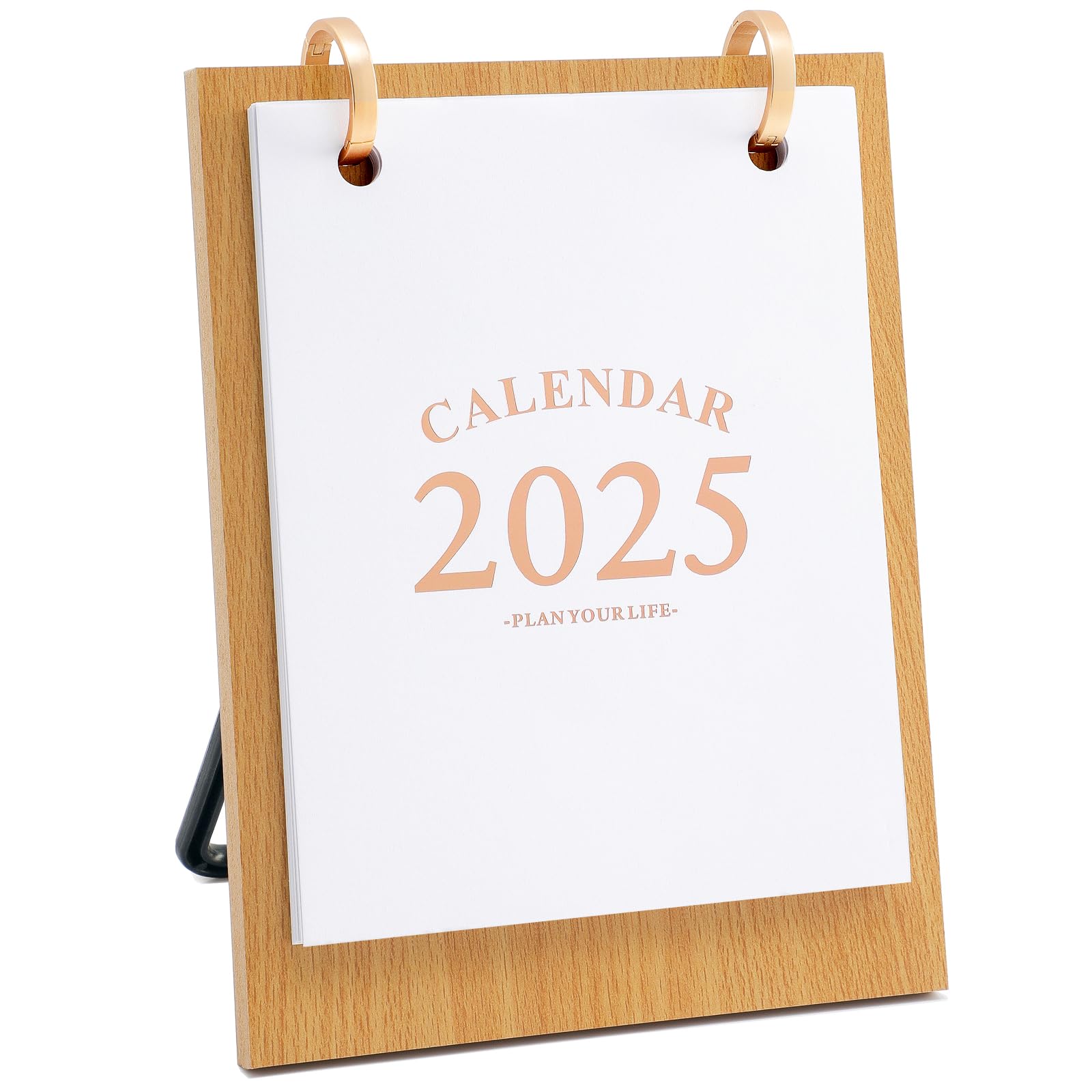 amazon-com-desk-calendar-2024-2025-standing-flip-calendar-from-now-to-dec-2025-wooden-monthly-calendar-metal-binding-thick-paper-desktop-decoration-desk-calendar-for-home-school-office-wood-color-office-products